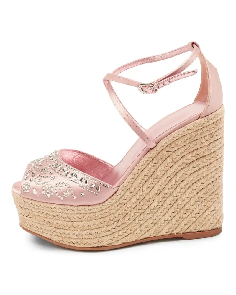 Le Silla Espadrilles mit Kristallen - Rosa Rosa