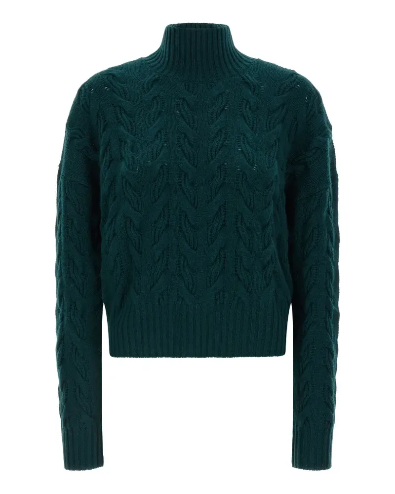 Max Mara Pullover mit Zopfmuster - Grün Grün