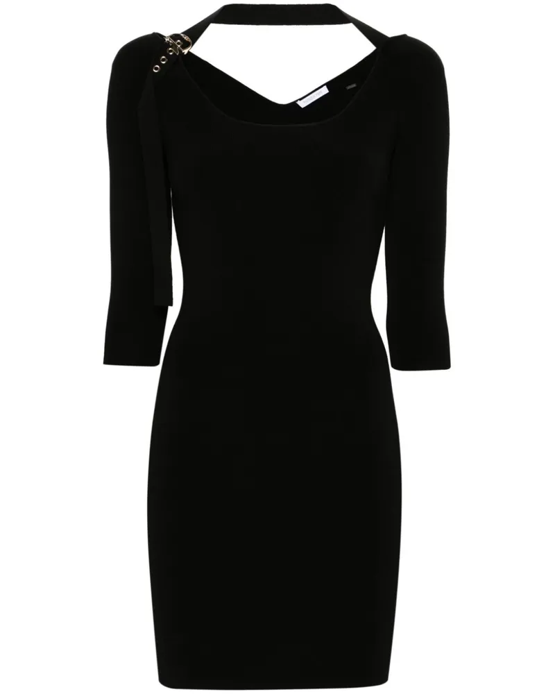 Patrizia Pepe Gestricktes Minikleid - Schwarz Schwarz