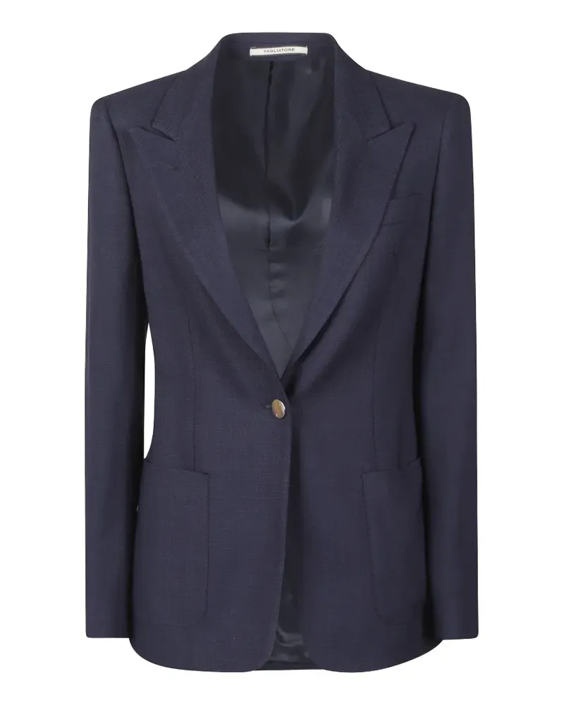 Tagliatore peak-lapel single-breasted blazer - Blau Blau
