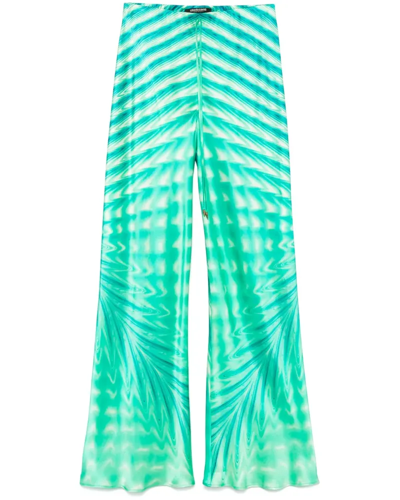 Roberto Cavalli Hose mit Print - Grün Grün