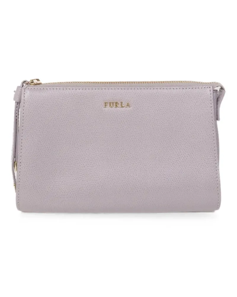 Furla grained-leather clutch bag - Violett Violett