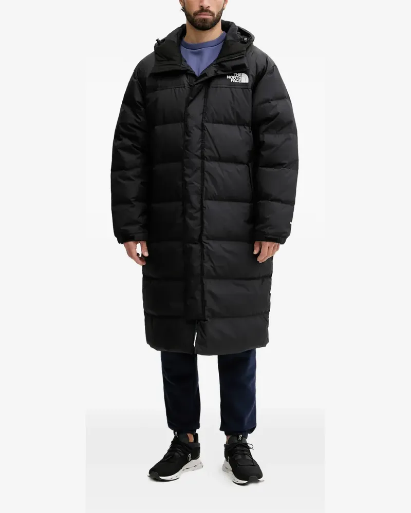 The North Face Wattierter Nuptse Kapuzenmantel - Schwarz Schwarz