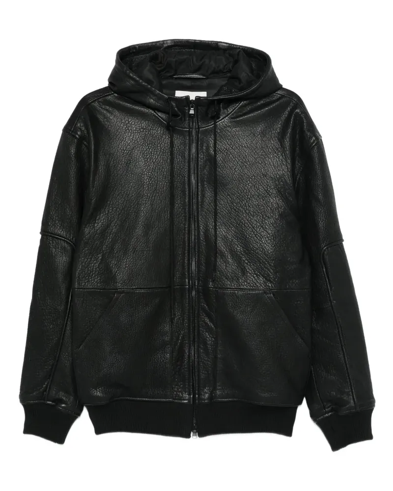 tibi hooded zip-up jacket - Schwarz Schwarz