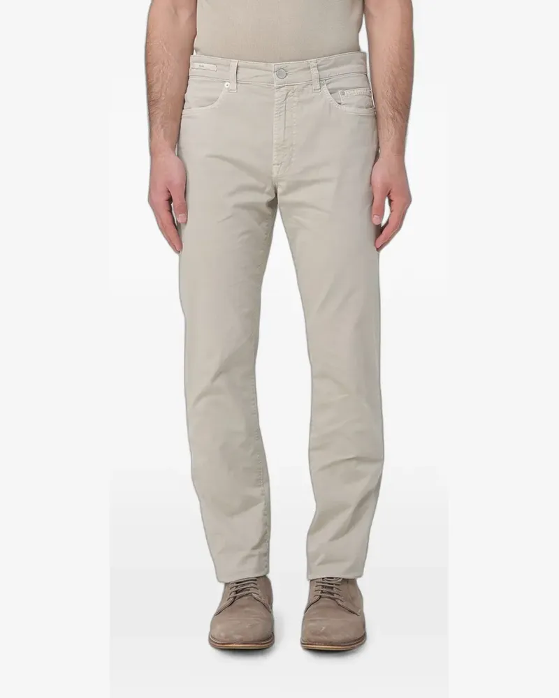 Siviglia slim-fit gabardine trousers - Nude Nude