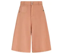 Jeans-Shorts mit weitem Bein - Orange