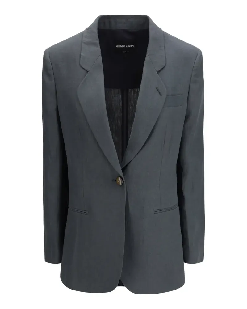 Giorgio Armani single-breasted blazer - Grau Grau