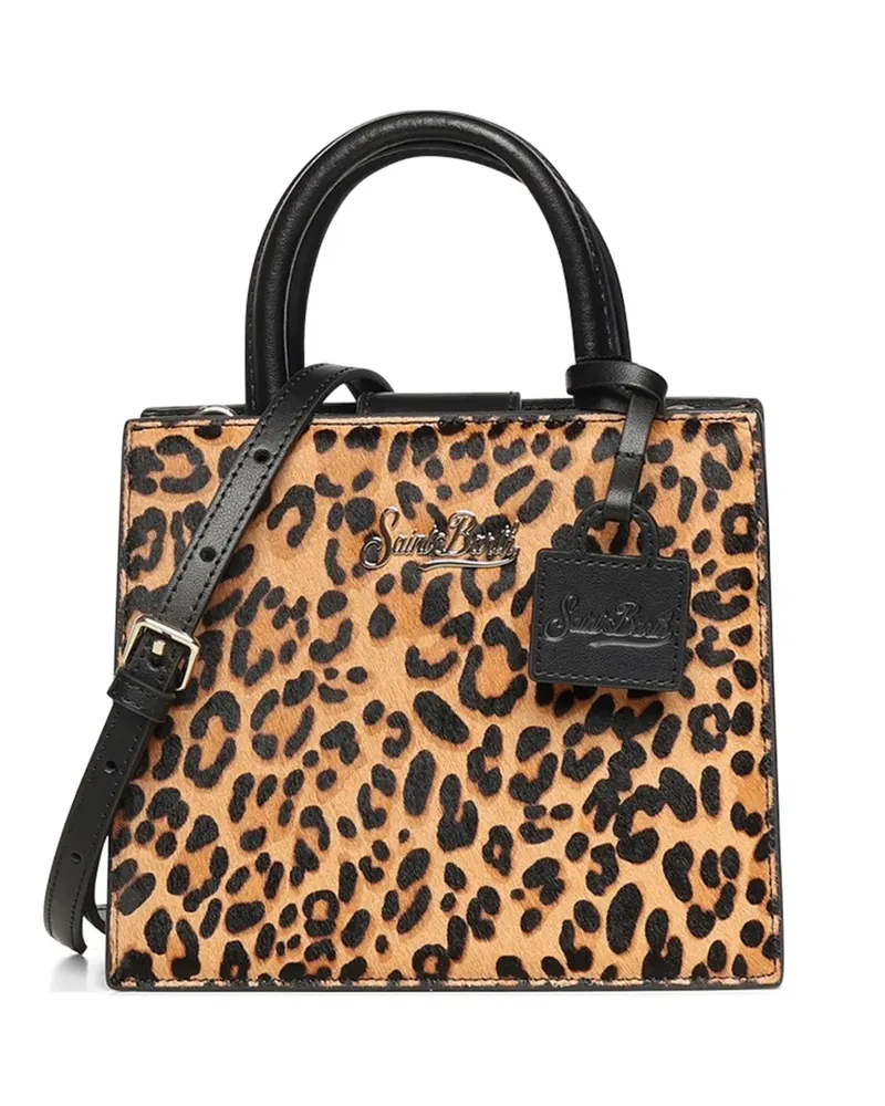 MC2 Saint Barth mini leopard-print tote bag - Nude Nude