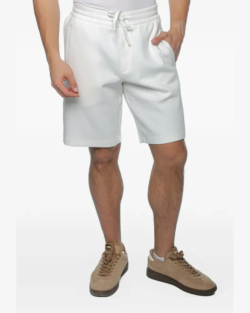 Armani Exchange logo-print drawstring track shorts - Weiß Weiß