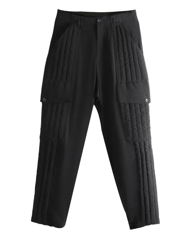 Yohji Yamamoto Gesteppte Hose - Schwarz Schwarz