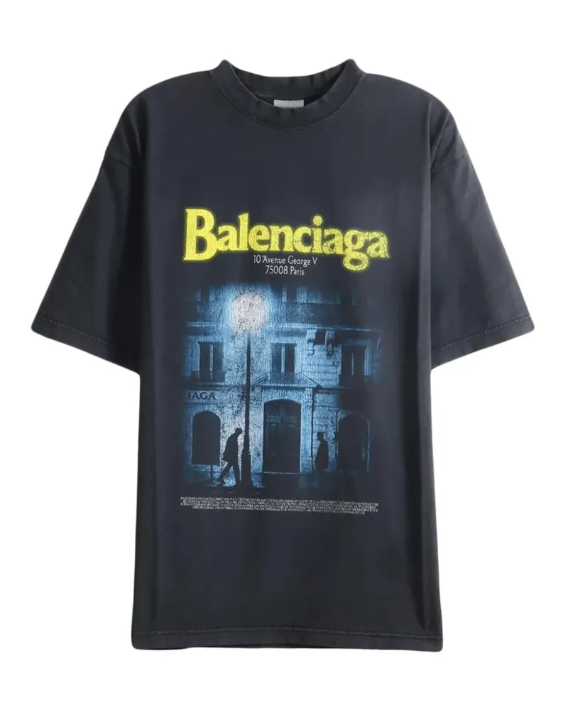 Balenciaga graphic-print washed T-shirt - Schwarz Schwarz