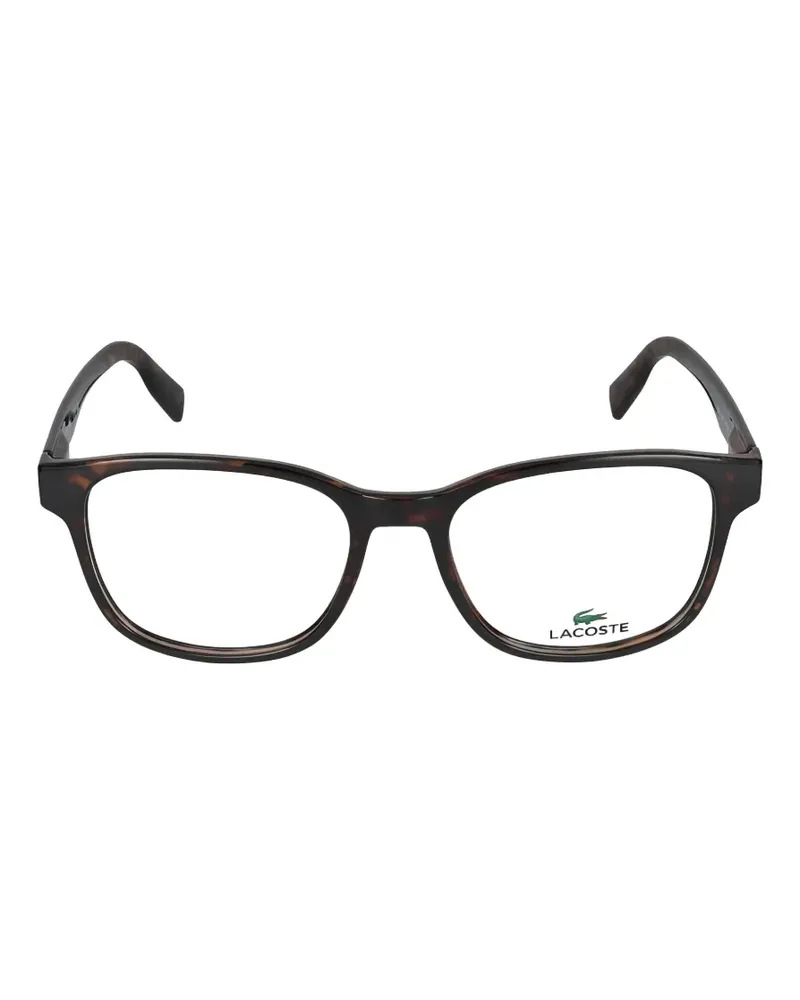 Lacoste tortoiseshell-effect rectangle-frame glasses - Braun Braun