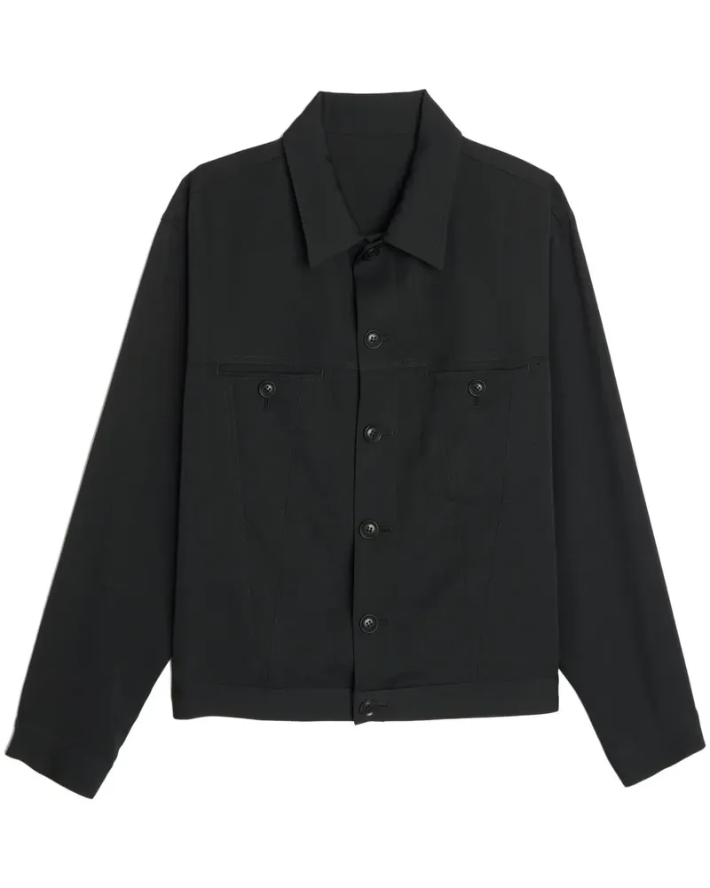 Yohji Yamamoto KO-Panel Jeansjacke - Schwarz Schwarz