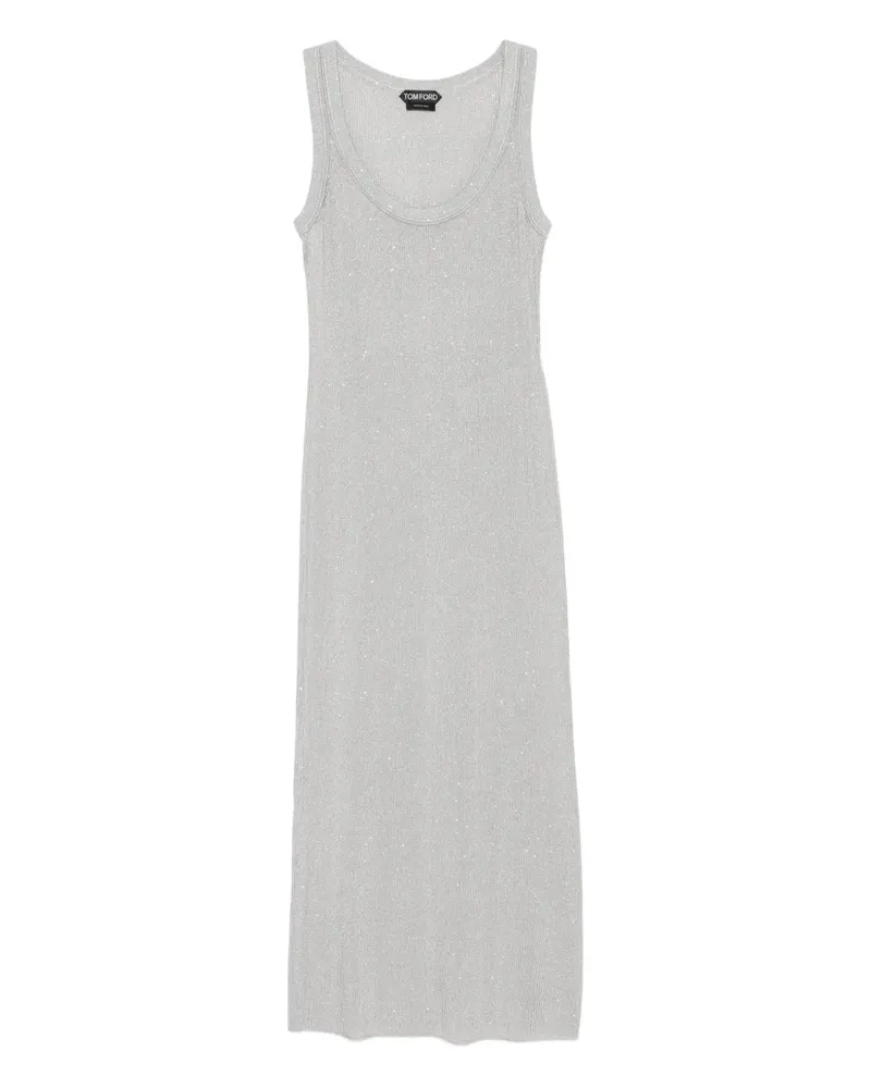 Tom Ford Kleid mit Pailletten - Grau Grau