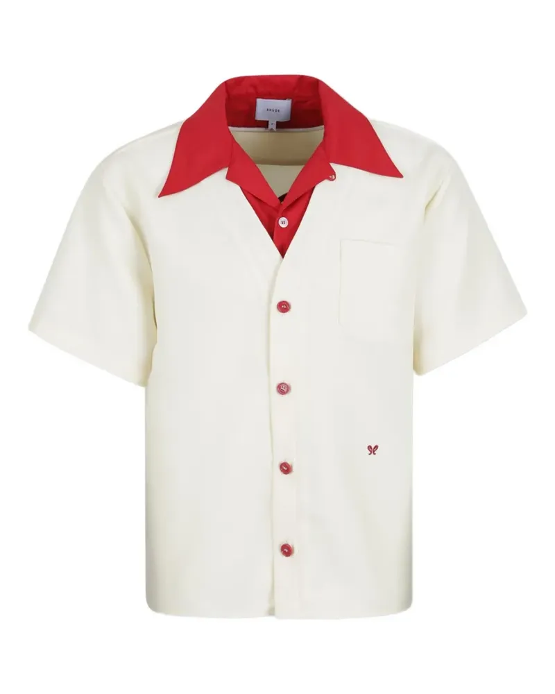 RHUDE Pocket Embroidered shirt - Nude Nude