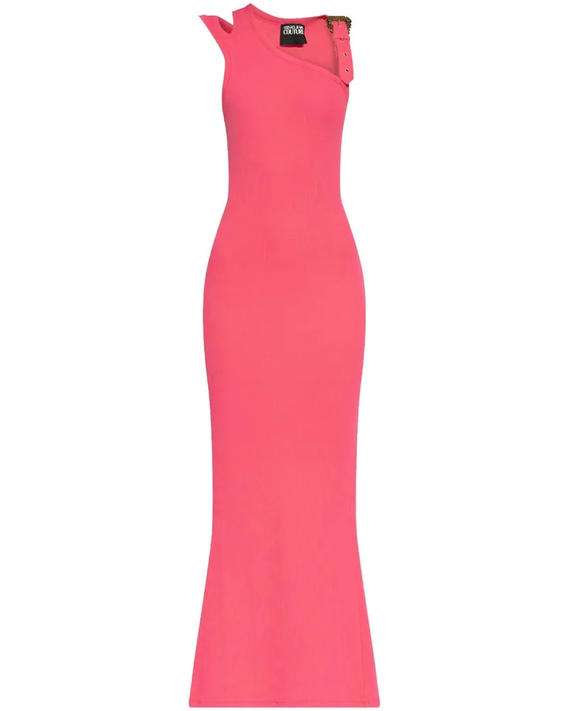 Versace Jeans Geripptes Maxikleid - Rosa Rosa