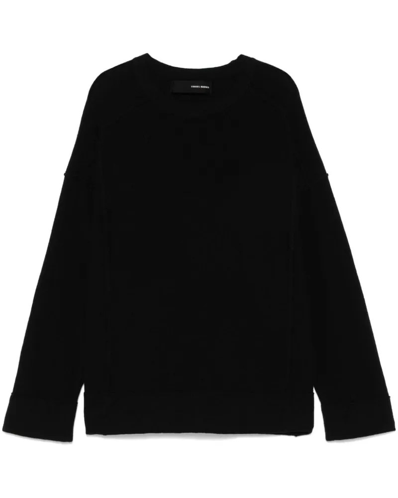 Isabel Benenato Klassischer Kaschmirpullover - Schwarz Schwarz