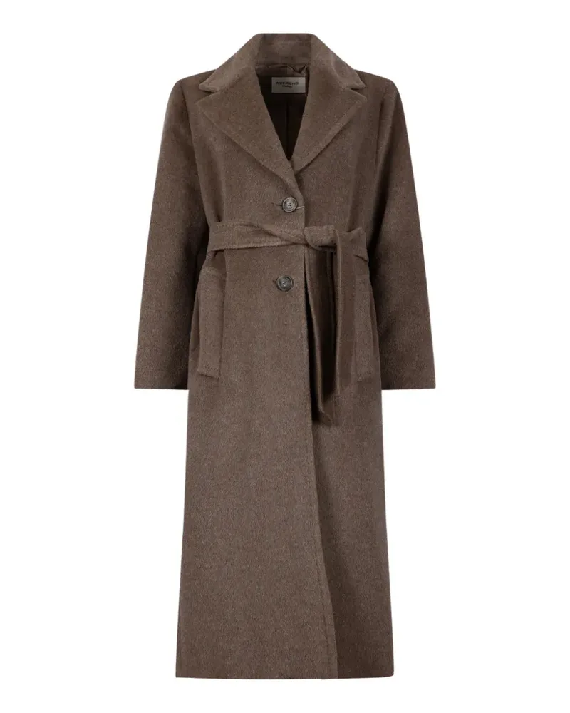 Max Mara belted button-fastening coat - Braun Braun