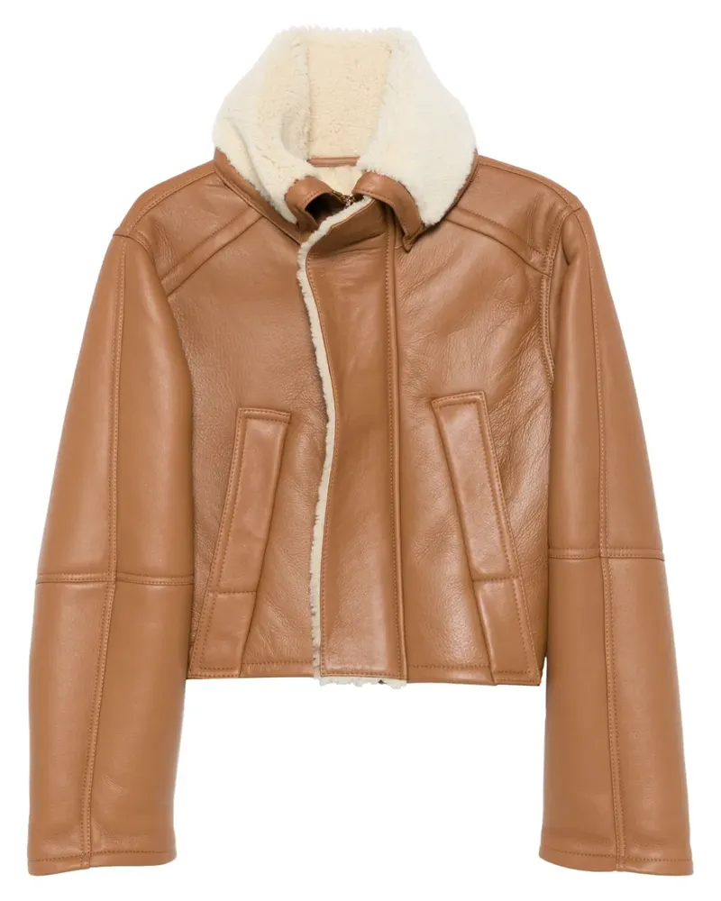 Victoria Beckham Jacke aus Faux Shearling - Braun Braun