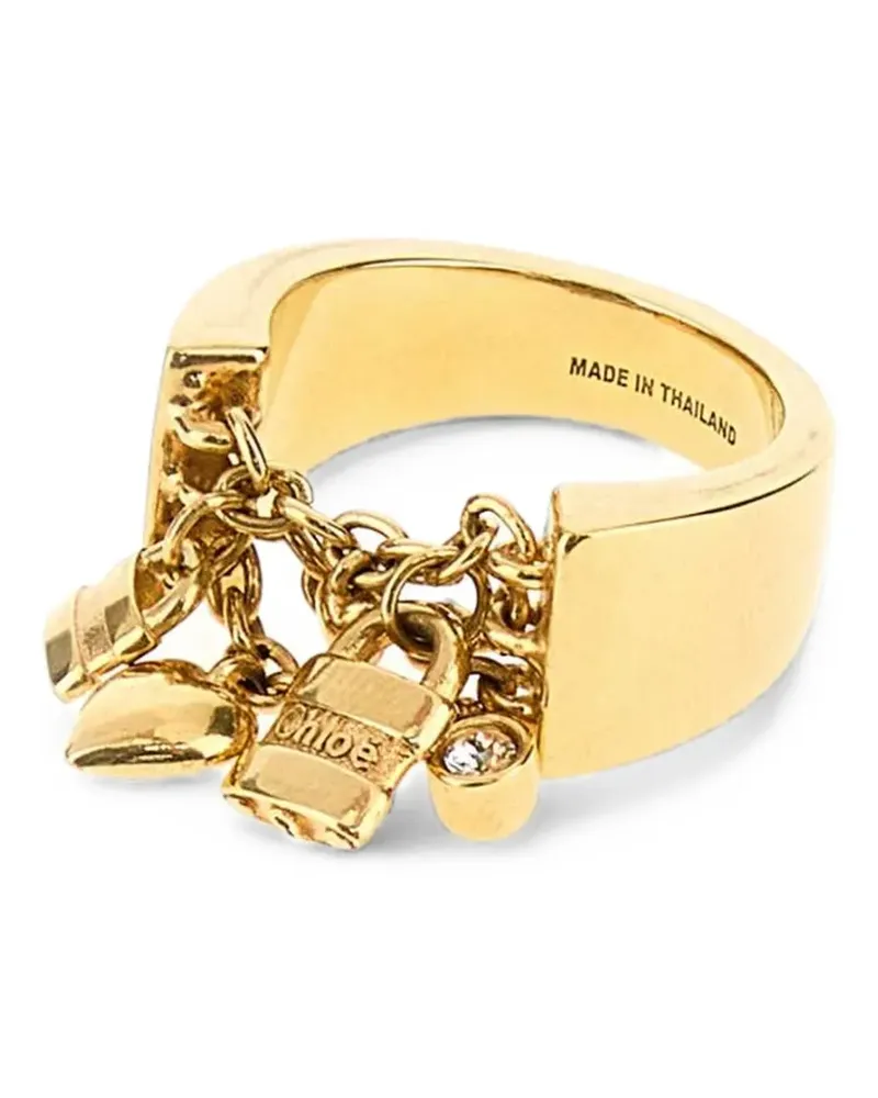 Chloé Mini Paddington charm-detail ring - Gold Gold