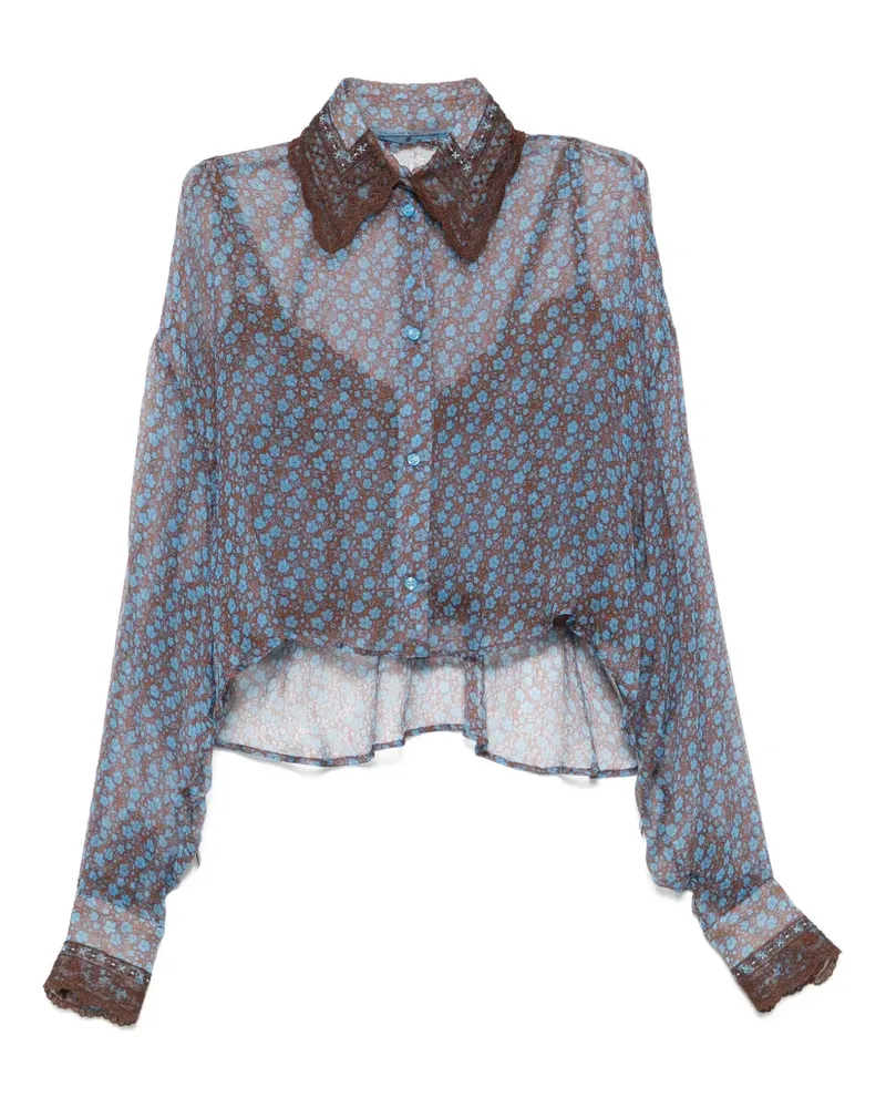 Ermanno Scervino Hemd aus Chiffon - Braun Braun