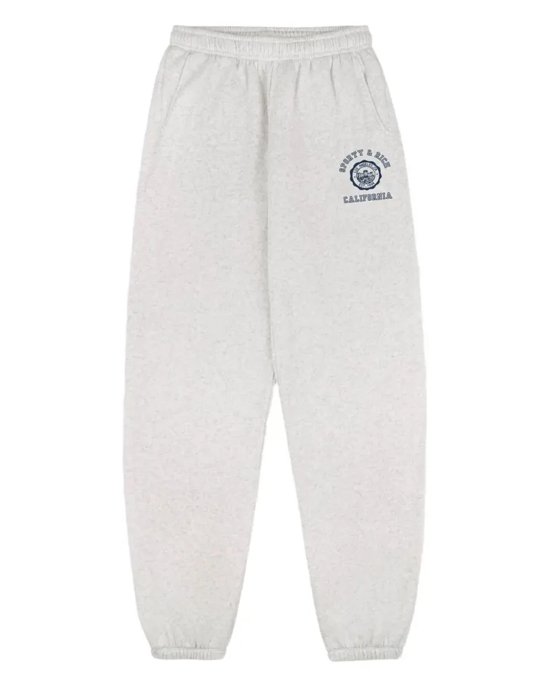 SPORTY & RICH Jogginghose mit California-Logo - Grau Grau
