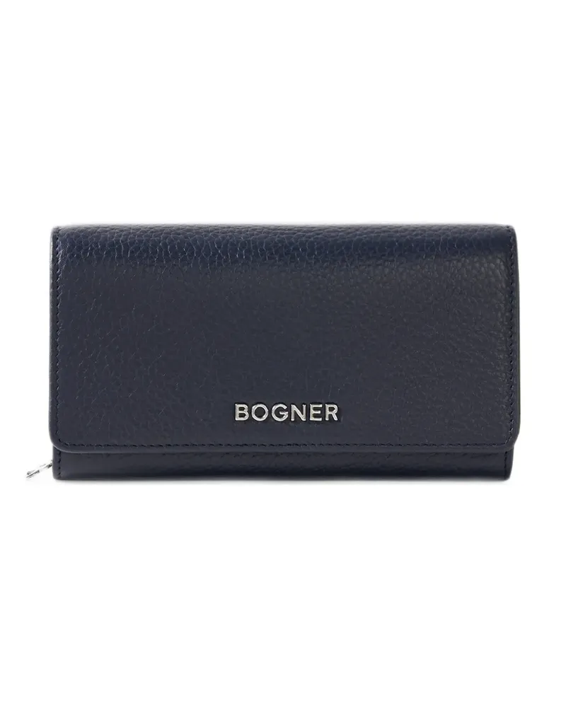 Bogner Wallis Violetta Portemonnaie aus gekörntem Leder - Blau Blau