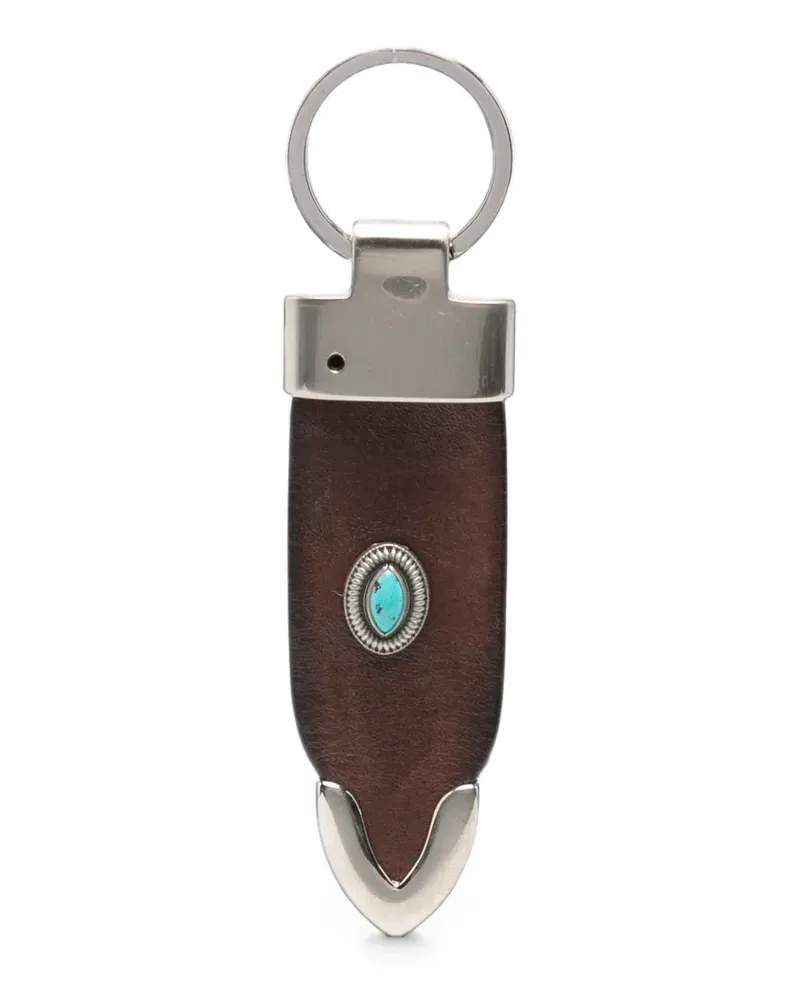 ERALDO stone-embellished leather keyring - Braun Braun