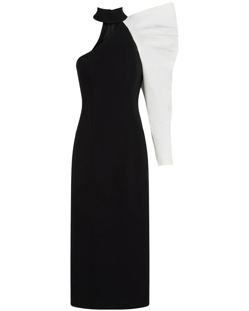 Karl Lagerfeld Asymmetrisches KL Studio Midikleid - Schwarz Schwarz