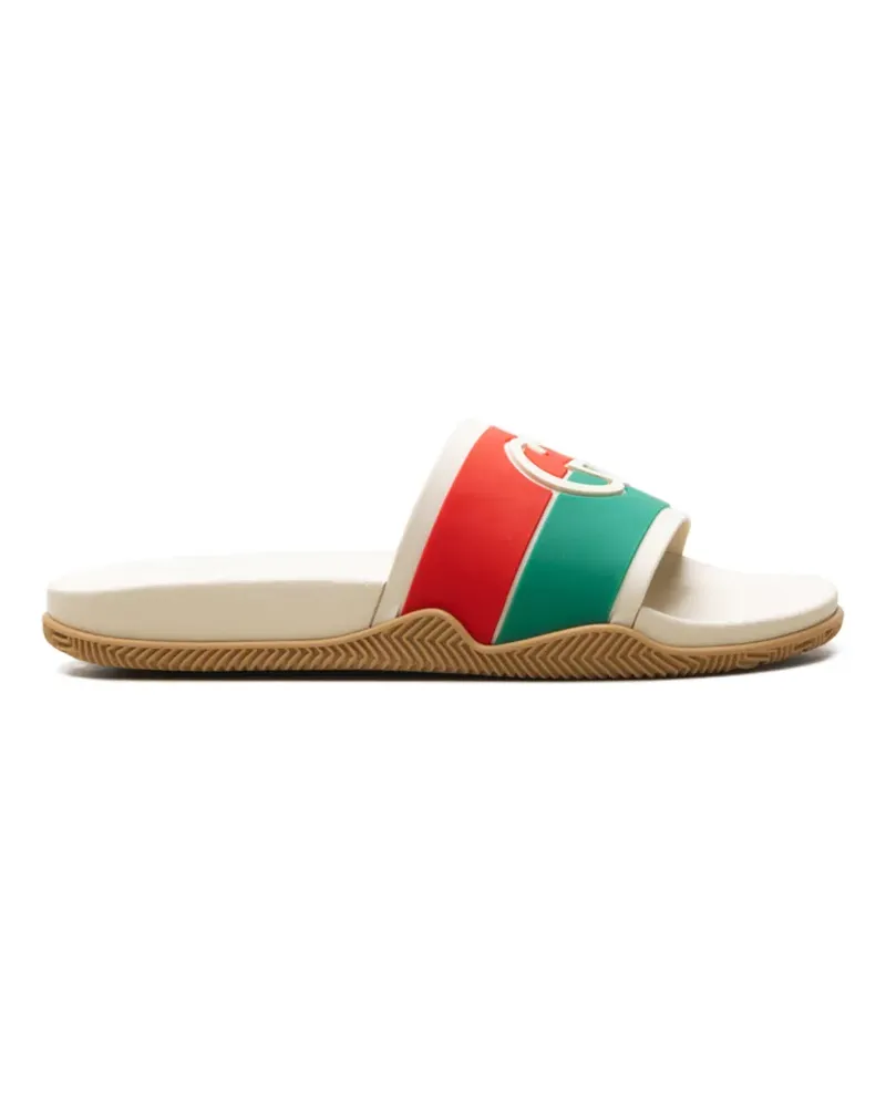 Gucci Pantoletten mit GG-Logo - Nude Nude
