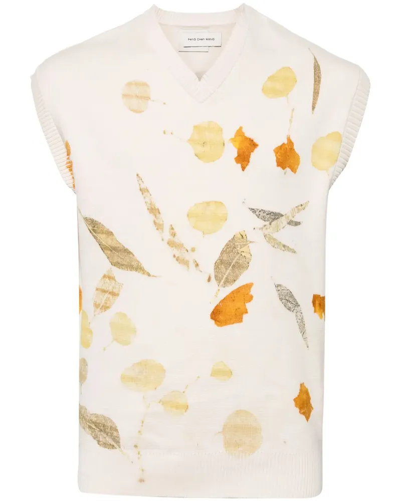 Feng Chen Wang Pullunder mit grafischem Print - Nude Nude