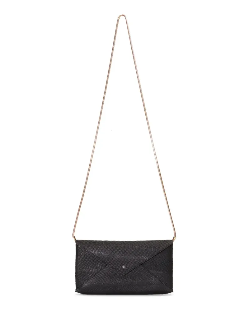 Osklen Clutch mit Schlangenleder-Optik - Schwarz Schwarz