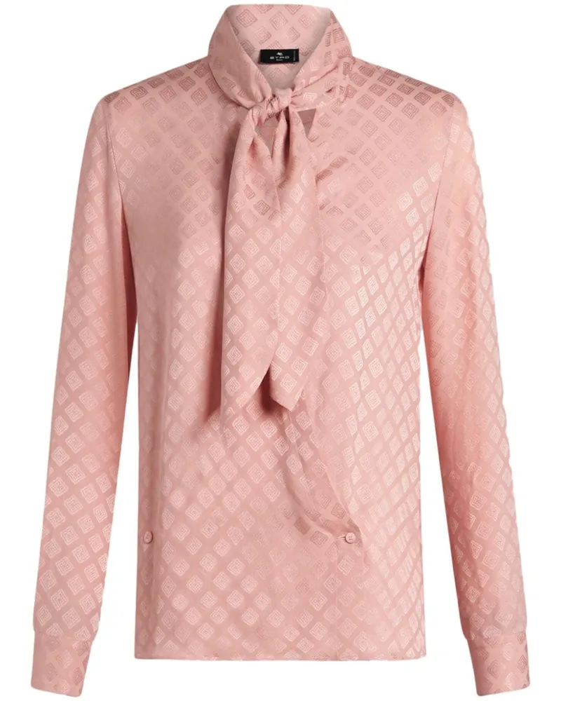 Etro Jacquard-Hemd mit Schalkragen - Rosa Rosa