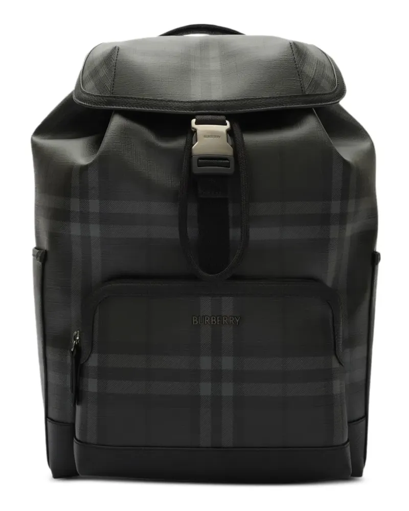 Burberry City Check clip backpack - Schwarz Schwarz