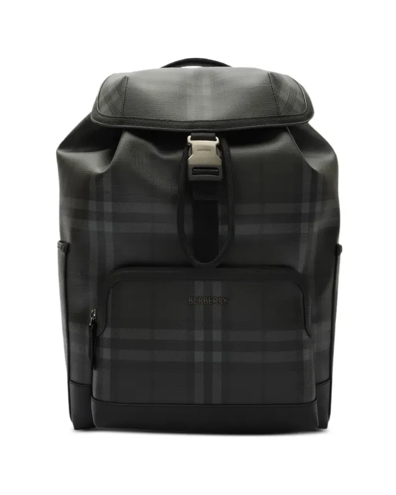 Burberry City Check clip backpack - Schwarz Schwarz