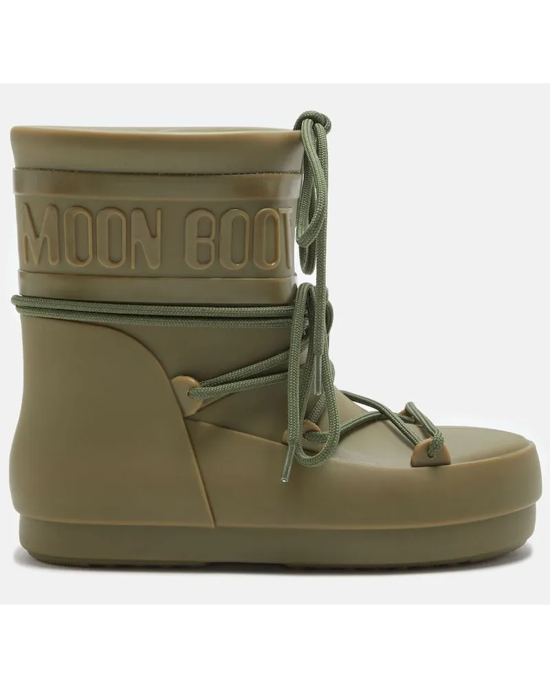 Moon Boot Regenstiefel mit Schnürung Grün