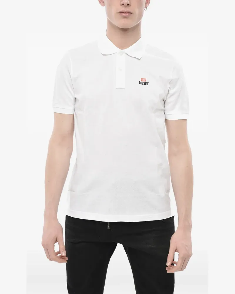 Diesel Poloshirt mit Logo-Print - Weiß Weiß