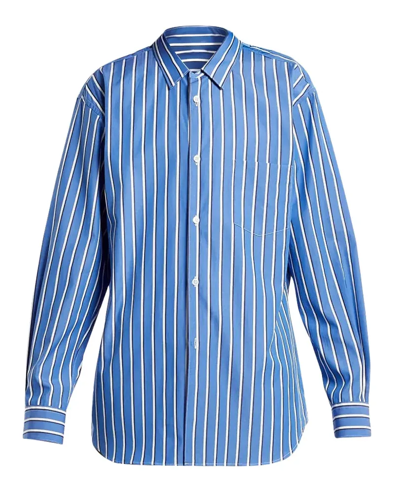 Comme des Garçons Gestreiftes Hemd - Blau Blau