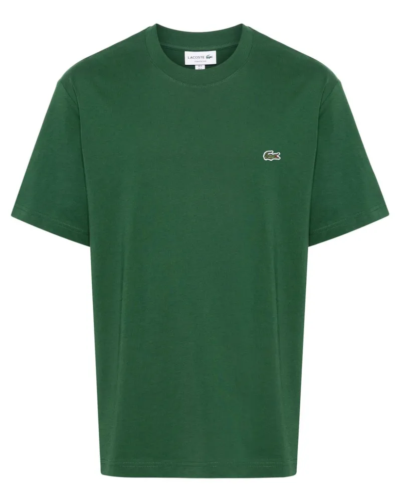 Lacoste T-Shirt mit Logo-Patch - Grün Grün