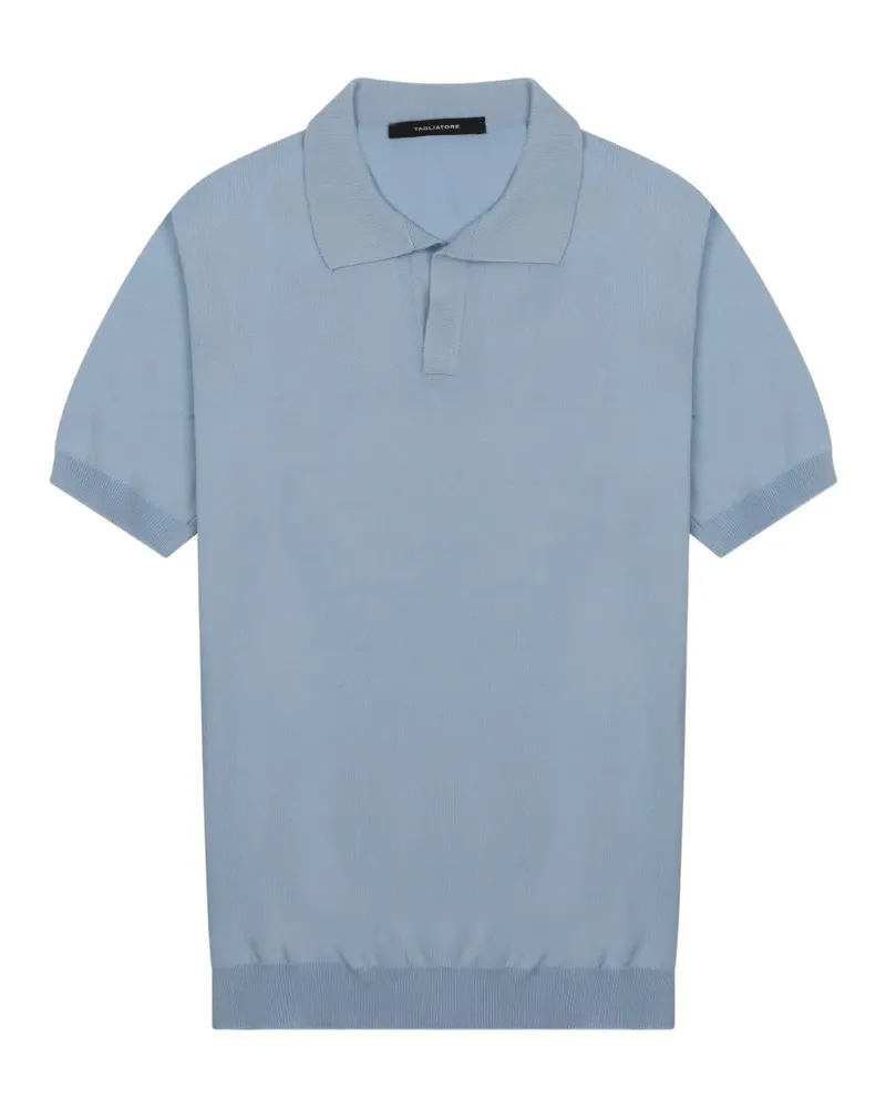 Tagliatore T-Shirt mit Poloshirtkragen - Blau Blau