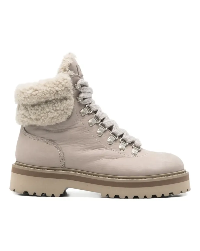 Woolrich Hiking-Boots mit Shearling-Besatz - Grau Grau