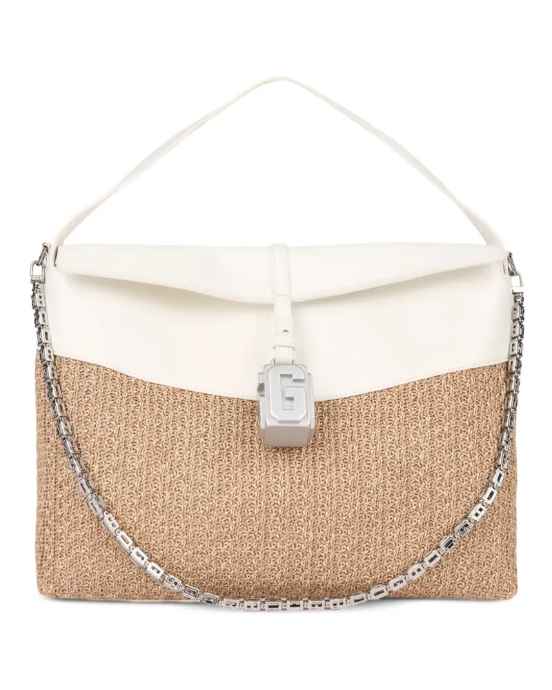 GCDS Mega Comma Schultertasche - Weiß Weiß