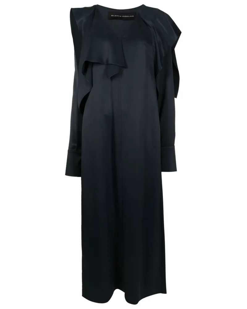 Gloria Coelho Drapiertes Maxikleid - Blau Blau