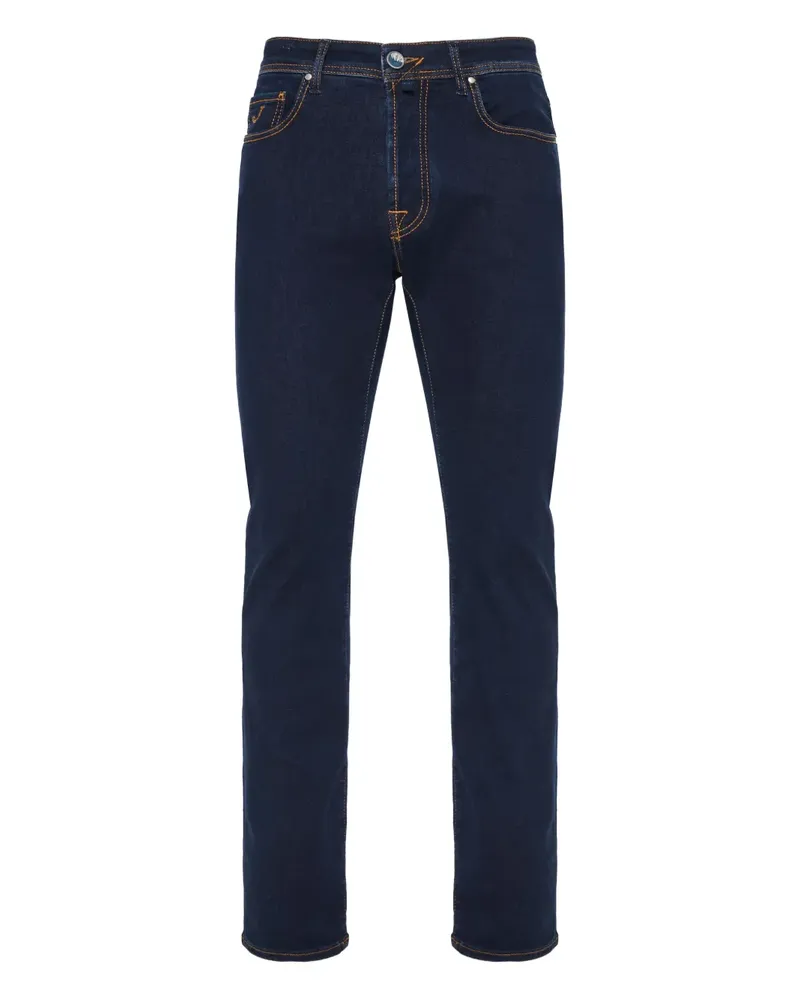 Jacob Cohën Jeans mit Logo-Patch - Blau Blau