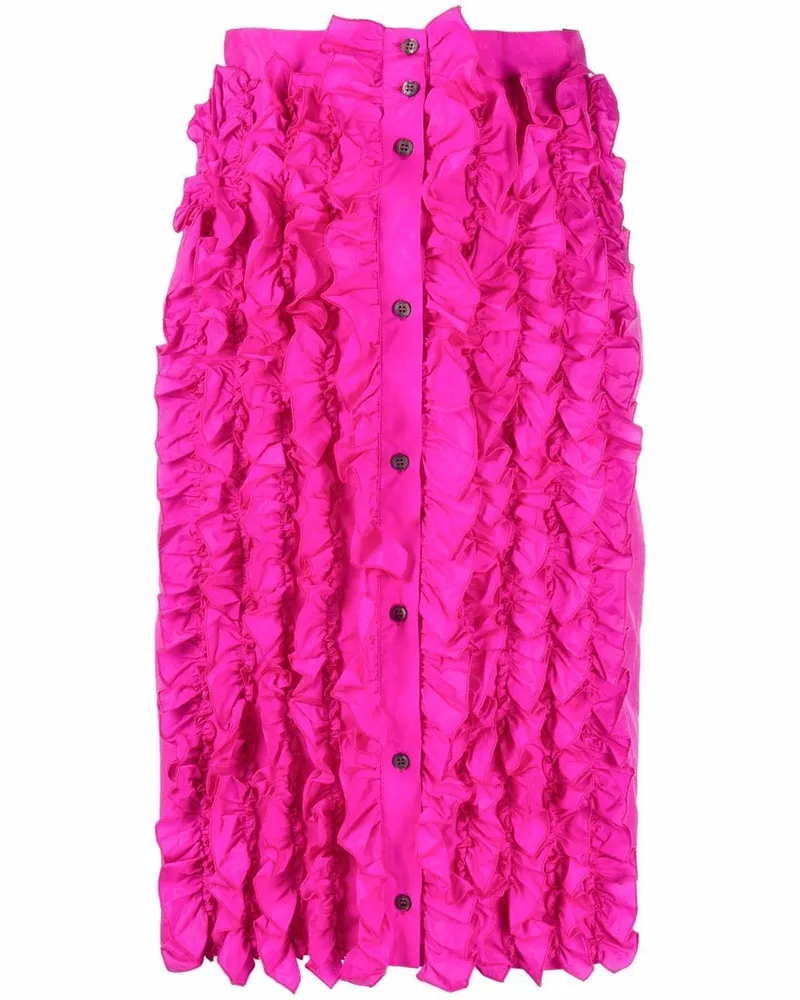 MSGM Rock mit Rüschen - Rosa Rosa