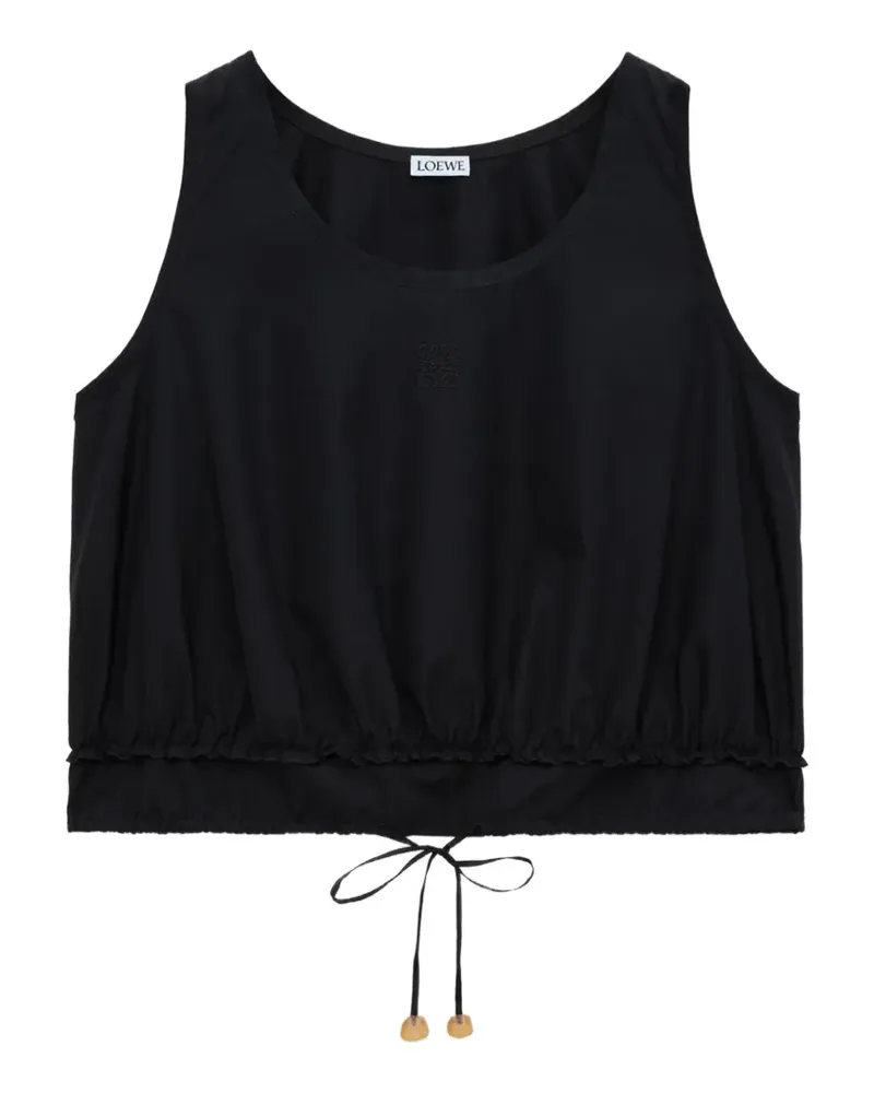 Loewe Kordelzug-Tanktop mit Anagram-Stickerei - Schwarz Schwarz