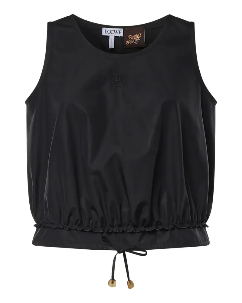 Loewe Anagram-embroidered drawstring tank top - Schwarz Schwarz