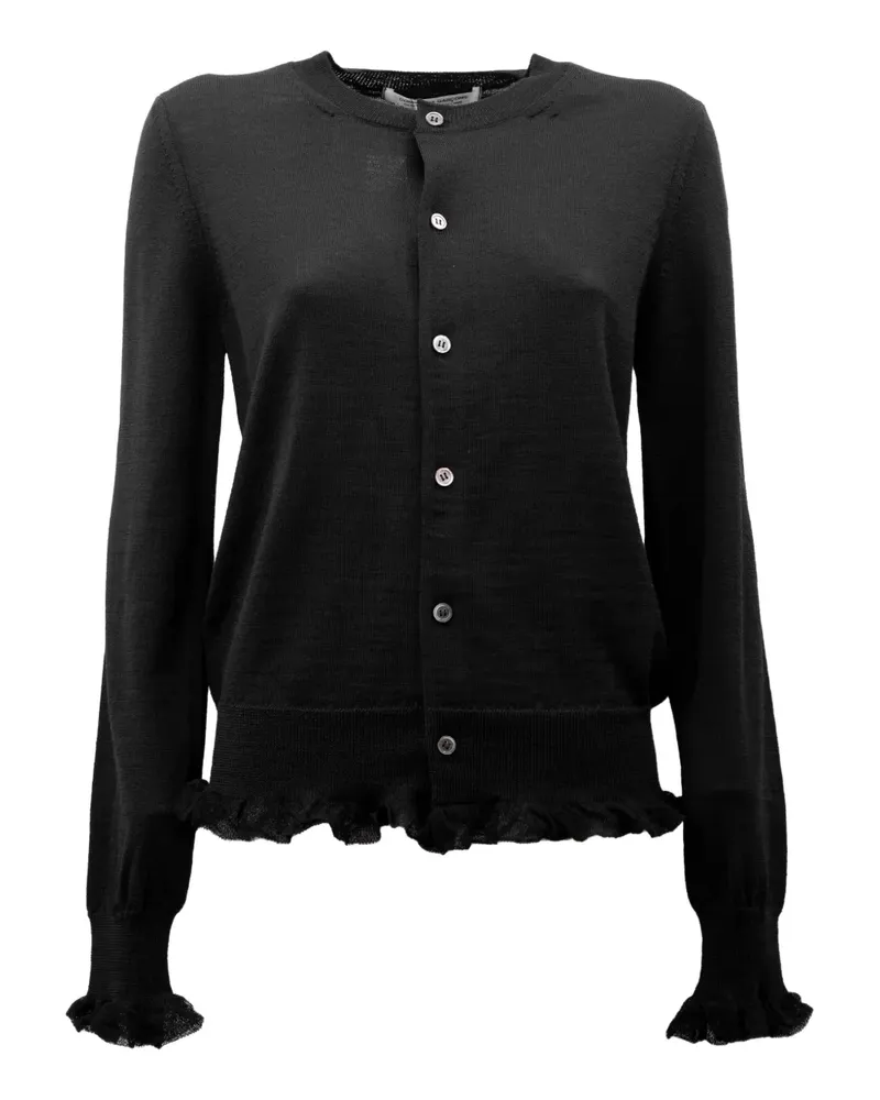Comme des Garçons ruffled cashmere cardigan - Schwarz Schwarz