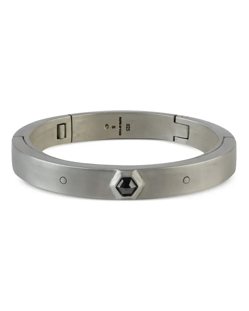 Parts Of Four Sistema Armband aus Sterlingsilber mit schwarzem Diamant Silber