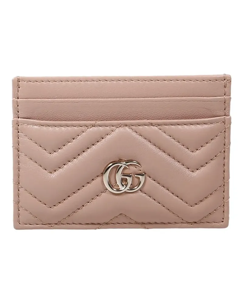 Gucci quilted logo card holder - Rosa Rosa